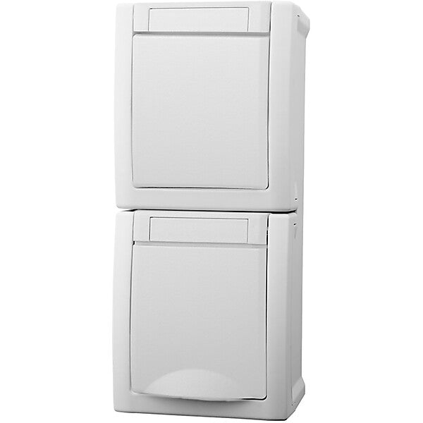 Panasonic Steckdose/Wechselsch-Kombi senkr.FR-AP IP54 ws 90591198-DE